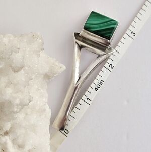 Vintage Sterling Malachite Sepcio Brooch / Pin Mexican Vintage 925